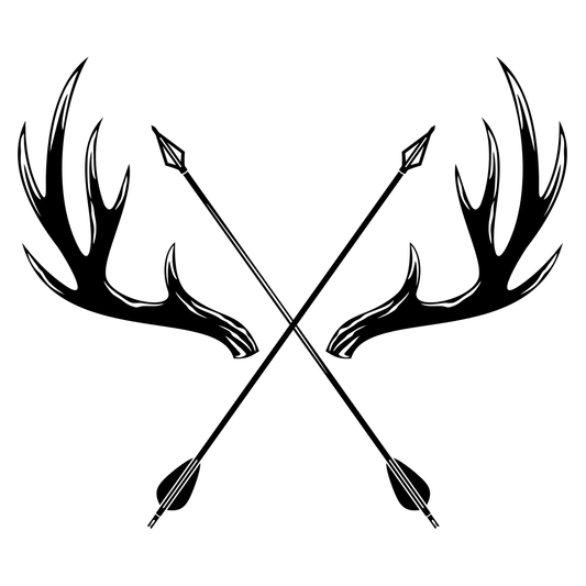 Create unique designs with layered deer antlers and arrows