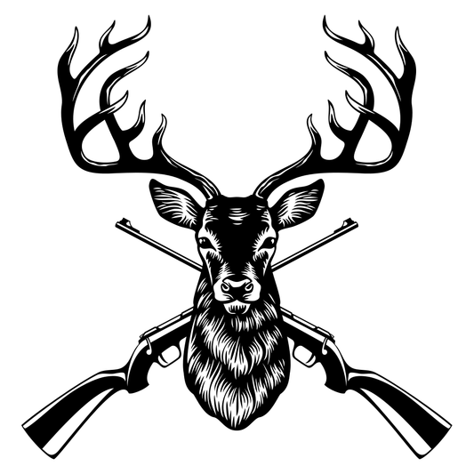 Creative layered vector deer design for cutting machine use