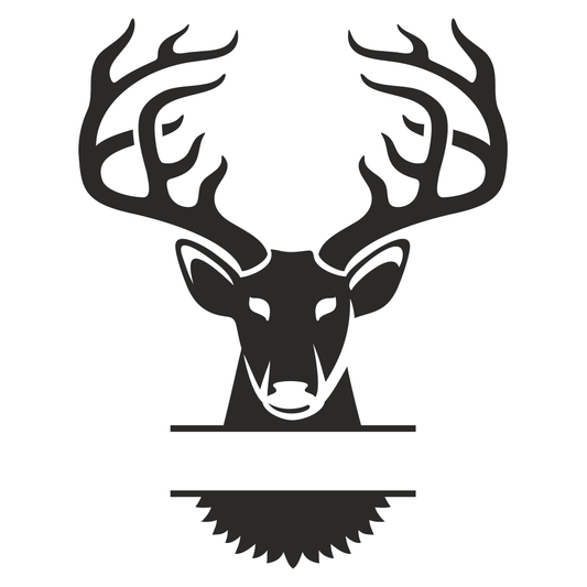Stylish deer monogram design for creative cutting projects