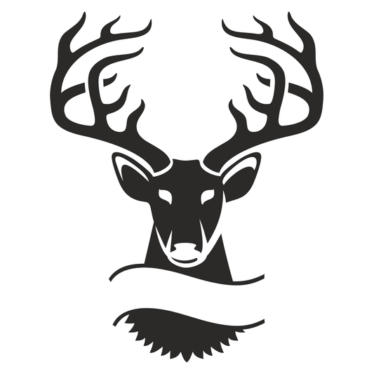 Elegant deer monogram design for cutting machines