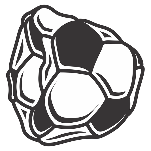 Creative vector art of a deflated soccer ball for crafting