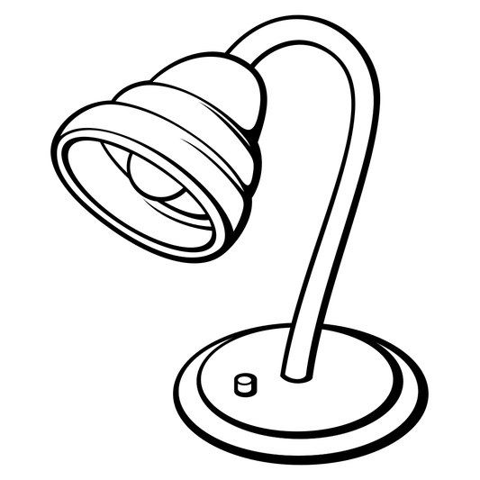 Creative vector design of a stylish desk lamp for crafting