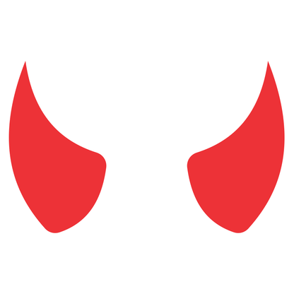 Creative devil horns vector design for cutting machines