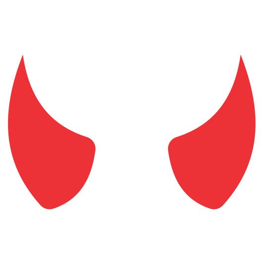 Creative devil horns vector design for cutting machines