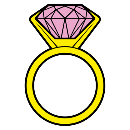 Elegant diamond ring vector design for cutting machines