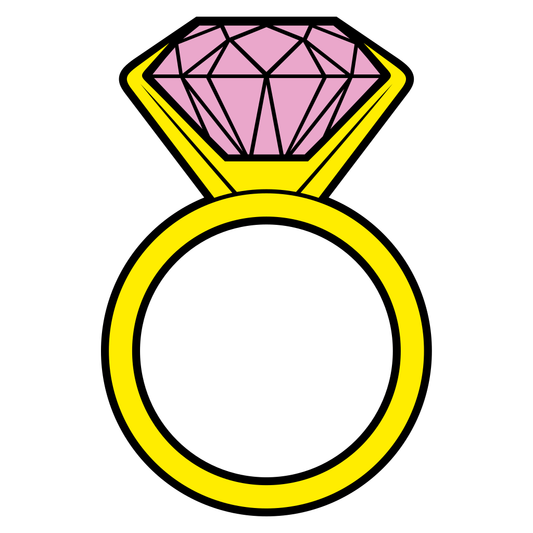 Elegant diamond ring vector design for cutting machines