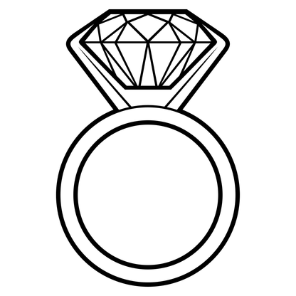 Elegant diamond ring vector design for crafting enthusiasts