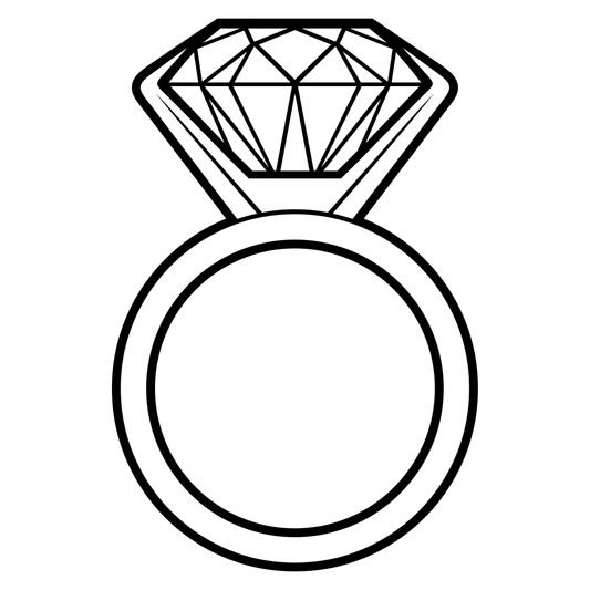 Elegant diamond ring vector design for crafting enthusiasts