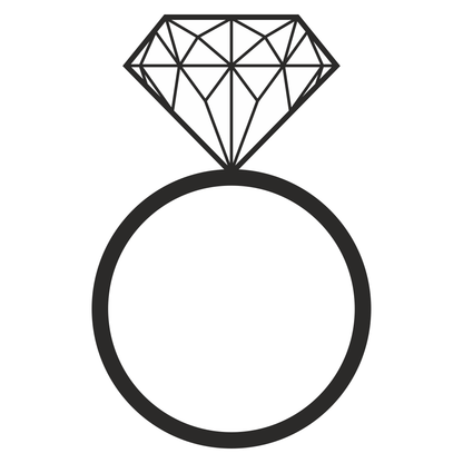 Elegant diamond ring vector design for crafting projects