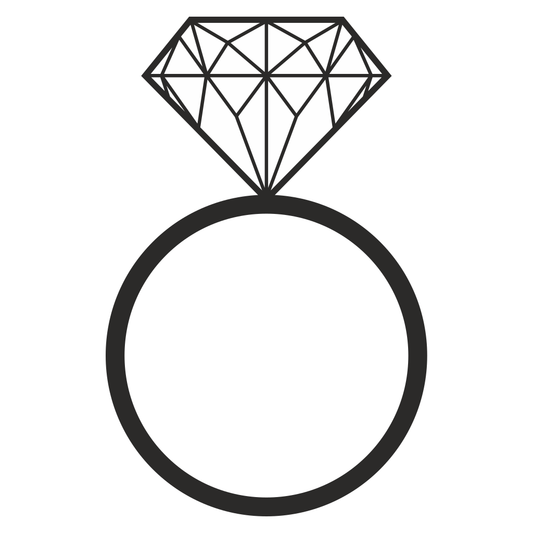 Elegant diamond ring vector design for crafting projects
