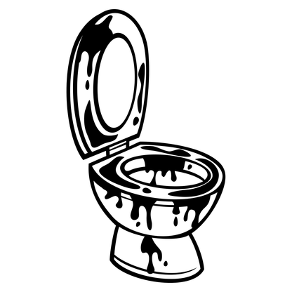 Creative vector art of a dirty toilet bowl for crafts