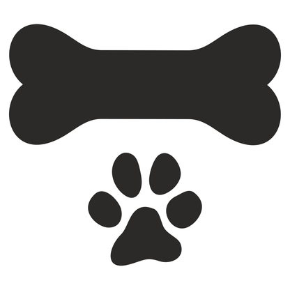 Creative dog bone and paw design for crafts and DIY projects