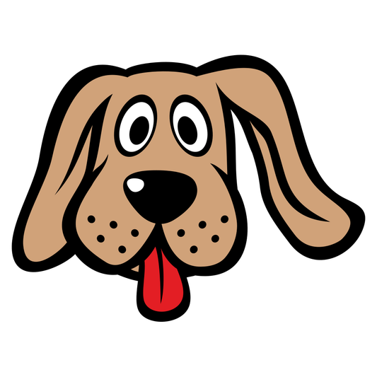 Playful dog face vector design for cutting machines