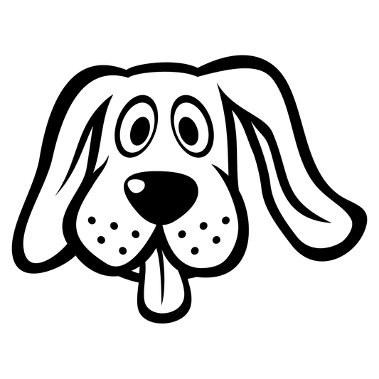 Fun and playful dog face design for creative crafting