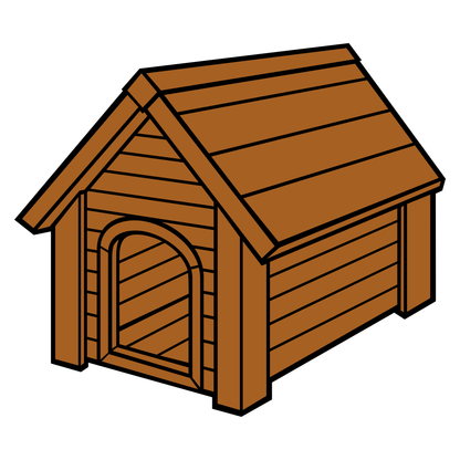 Unique dog house design for crafts and cutting machines
