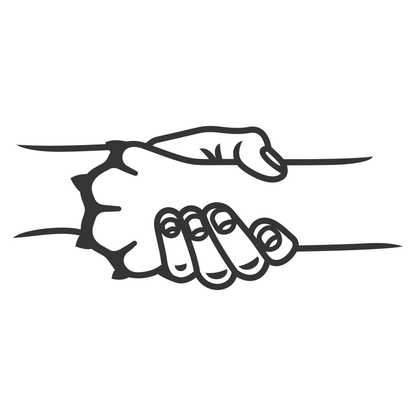 Dog man handshake vector design for creative projects