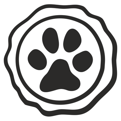 Unique dog paw print seal design for crafting projects