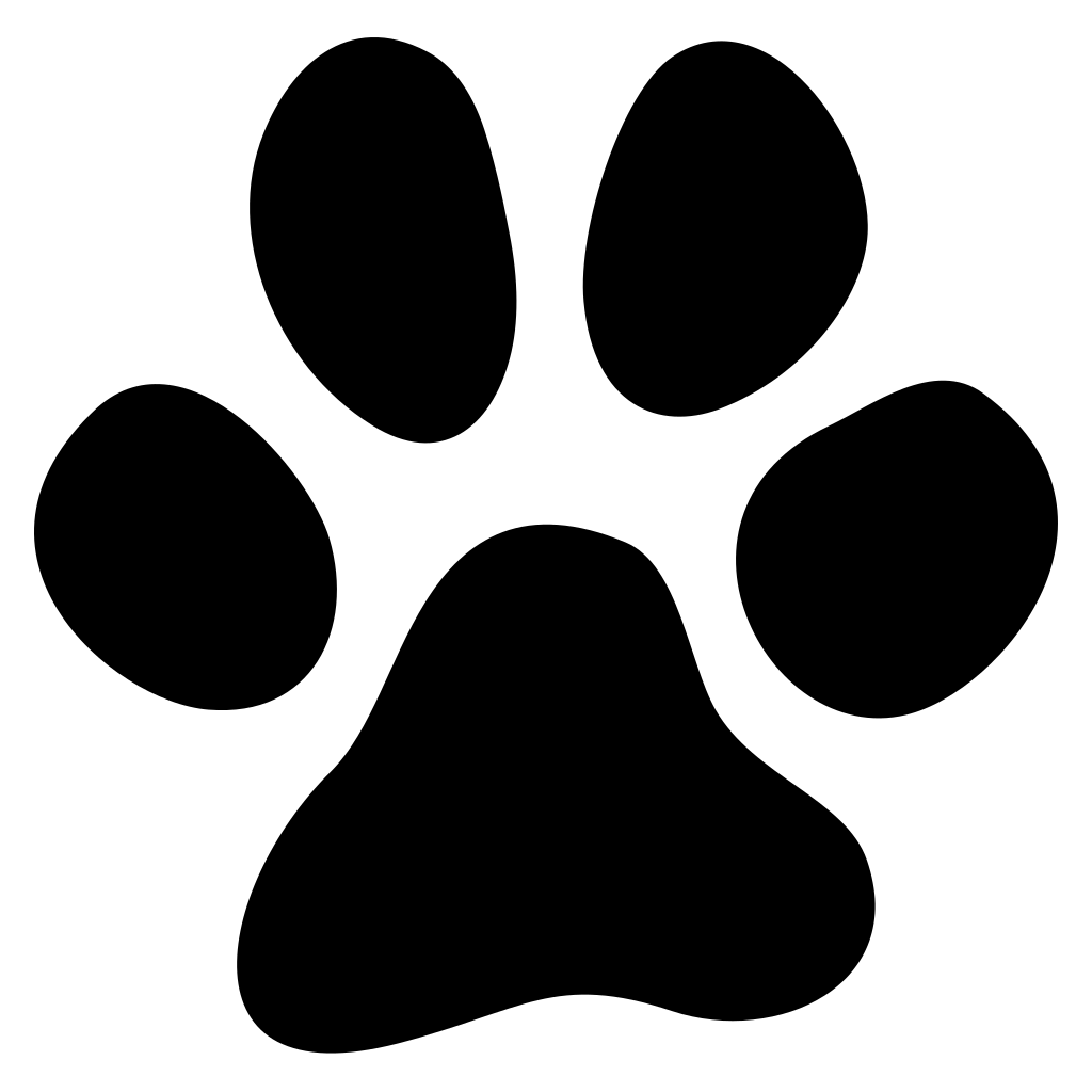 Creative dog paw print vector for cutting machines