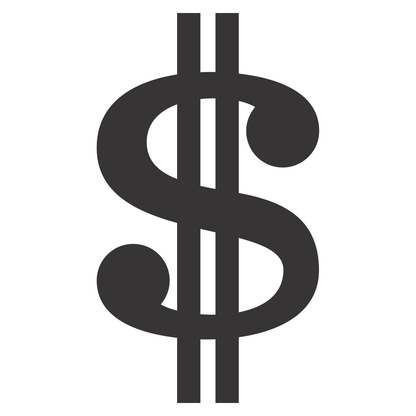 Bold dollar sign vector design for cutting machines