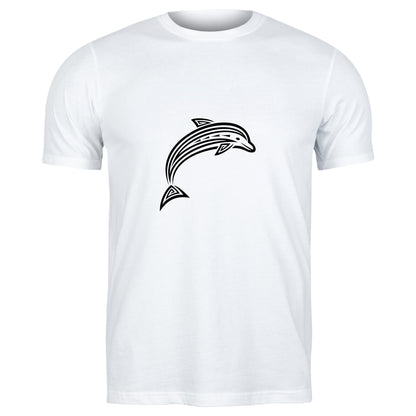 Creative dolphin design for cutting machines in vector format