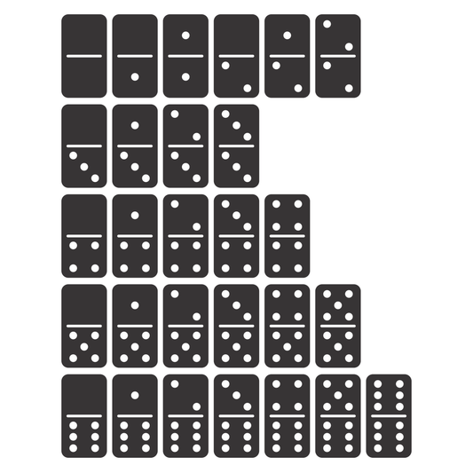 Classic domino tiles collection for creative cutting projects