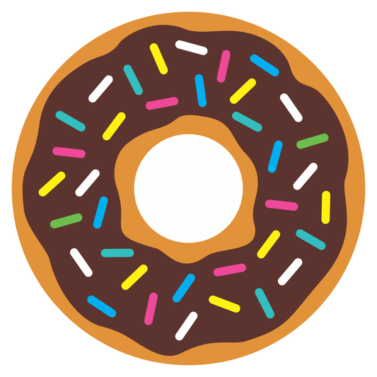 Delightful chocolate donut design for crafting fun