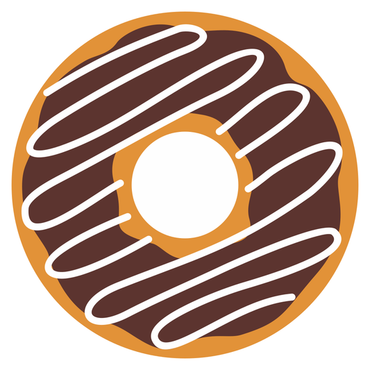 Delicious chocolate frosted donut vector for crafting projects