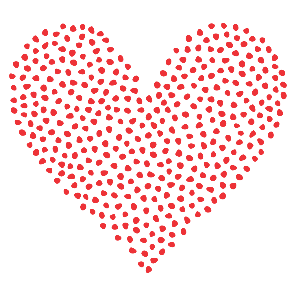 Dotted heart design perfect for cutting machine crafts