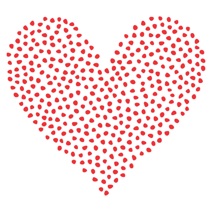 Dotted heart design perfect for cutting machine crafts