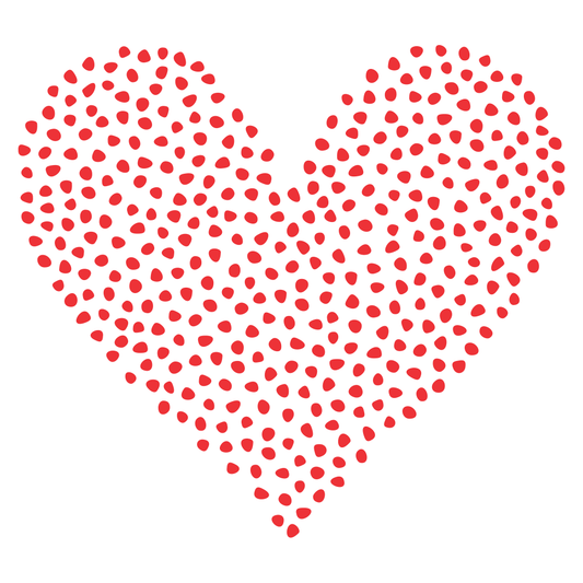 Dotted heart design perfect for cutting machine crafts