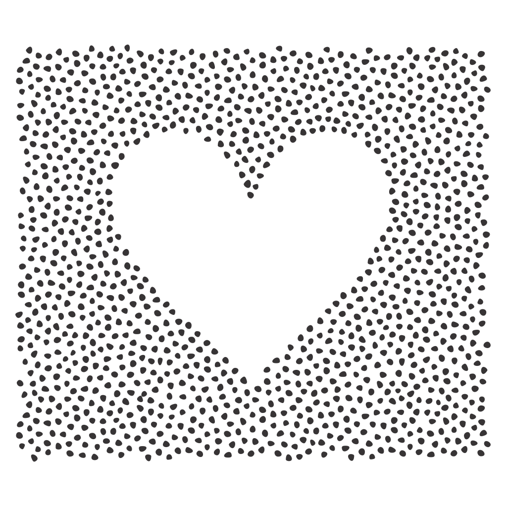 Dotted heart pattern for creative crafting projects