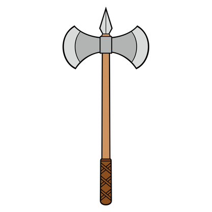 Craft your own double edged axe design for cutting machines