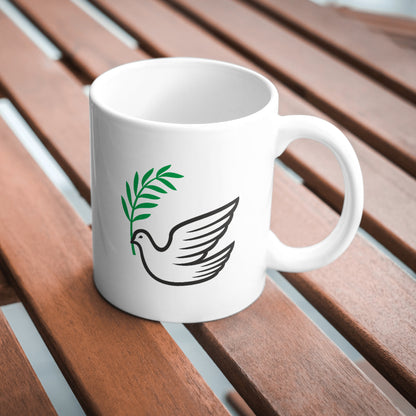 Elegant dove with olive branch for cutting machines projects