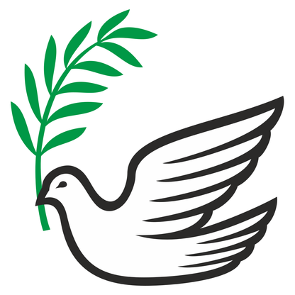 Elegant dove with olive branch for cutting machines projects