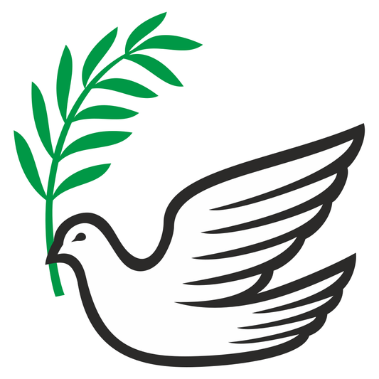 Elegant dove with olive branch for cutting machines projects