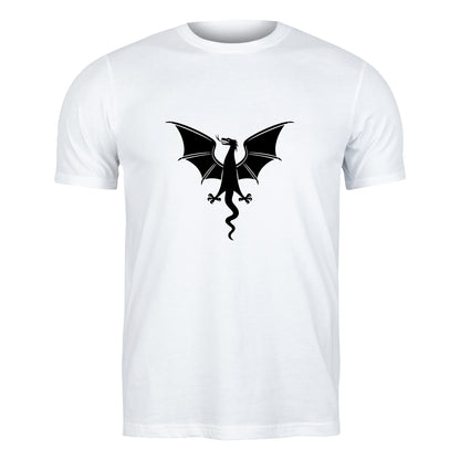 Majestic black dragon silhouette for crafts and designs