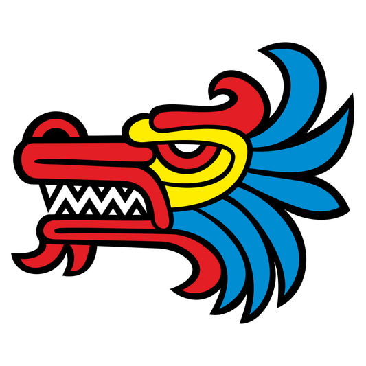 Vibrant tribal dragon head design for creative projects