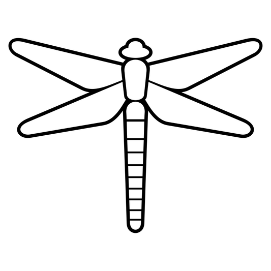 Elegant black and white dragonfly design for cutting projects