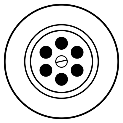 Creative vector design of a drainage hole for cutting machines