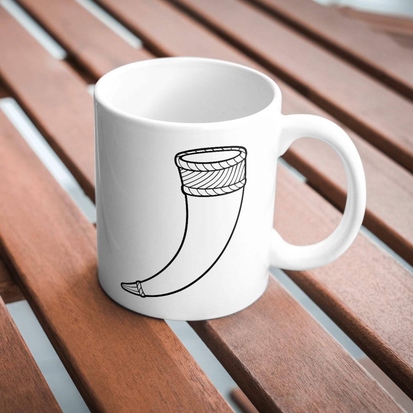 Craft a unique drinking horn design for cutting machines
