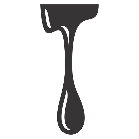 Elegant design of a dripping paint roller in vector format