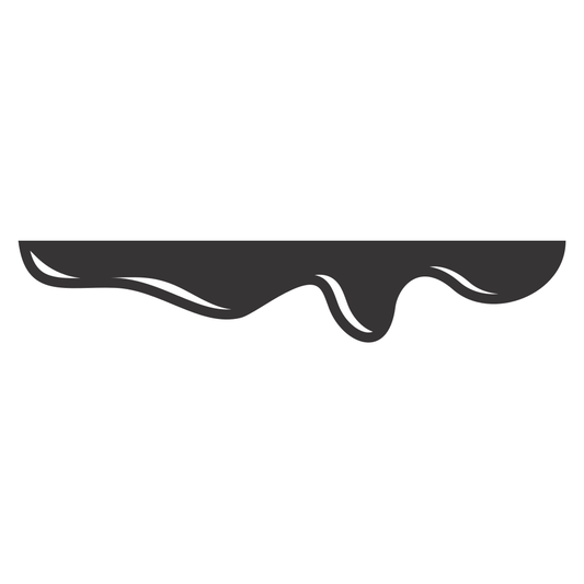 Decorative flowing shape for crafting and design projects