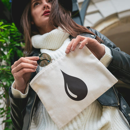 Creative vector design of a dripping water droplet silhouette