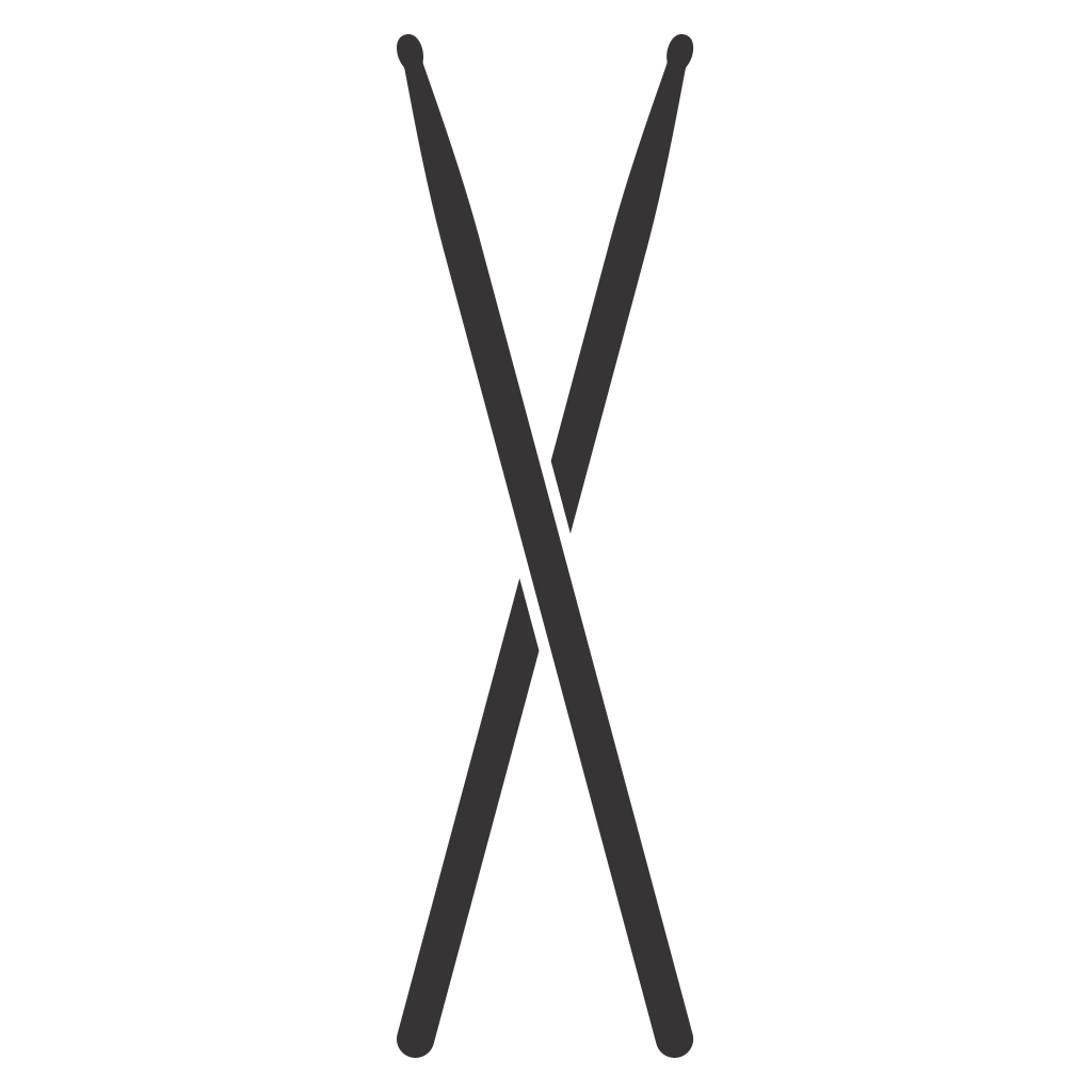 Creative drumsticks vector for cutting machine designs