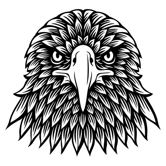 Majestic eagle head design for crafting enthusiasts