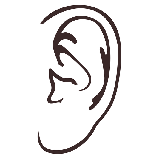 Creative vector design of a stylized ear for cutting machine