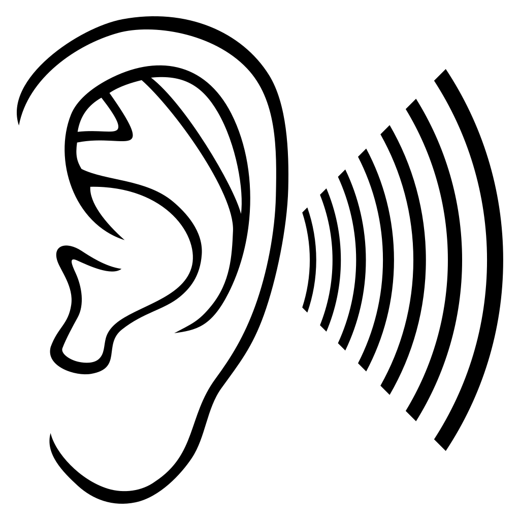 Creative ear illustration with sound waves for crafting projects
