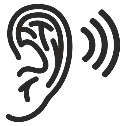 Creative ear vector icon design for crafting projects