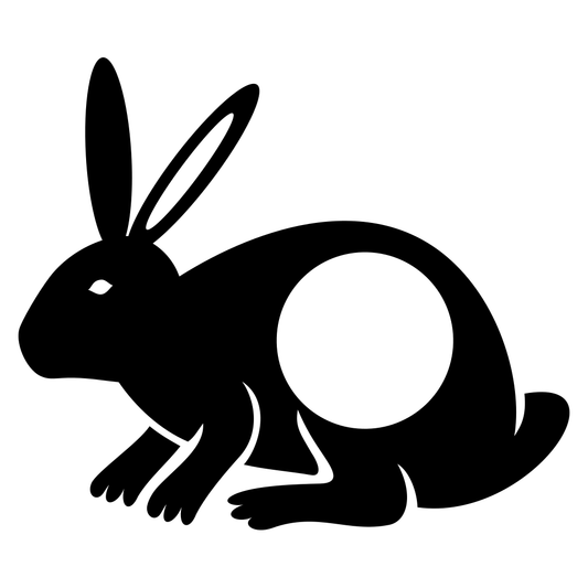 Easter bunny rabbit monogram design for creative projects