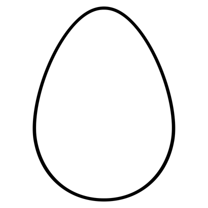 Minimalist black and white egg design for creative projects